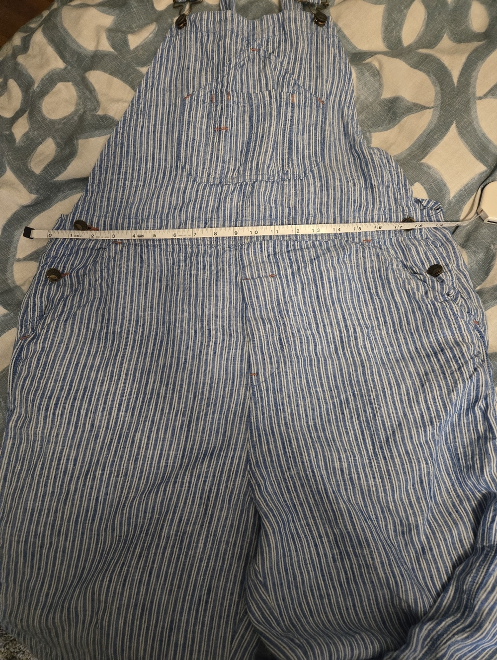Faherty Mechanic Overall Railroad Stripe Size Large - Picture 6 of 7
